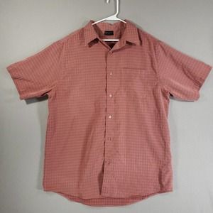 RR Casual Shirt Mens XL Red Short Sleeve Button Up Polyester